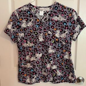 Disney 101 Dalmatians scrub top size medium